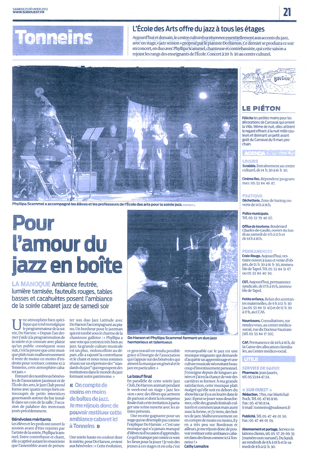 Ecole des arts de Tonneins - Concert Jazz Ã  La Manoque